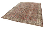 7x10 Rust and Ivory Turkish Anatolian Rug