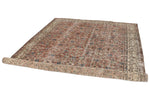 7x10 Rust and Ivory Turkish Anatolian Rug
