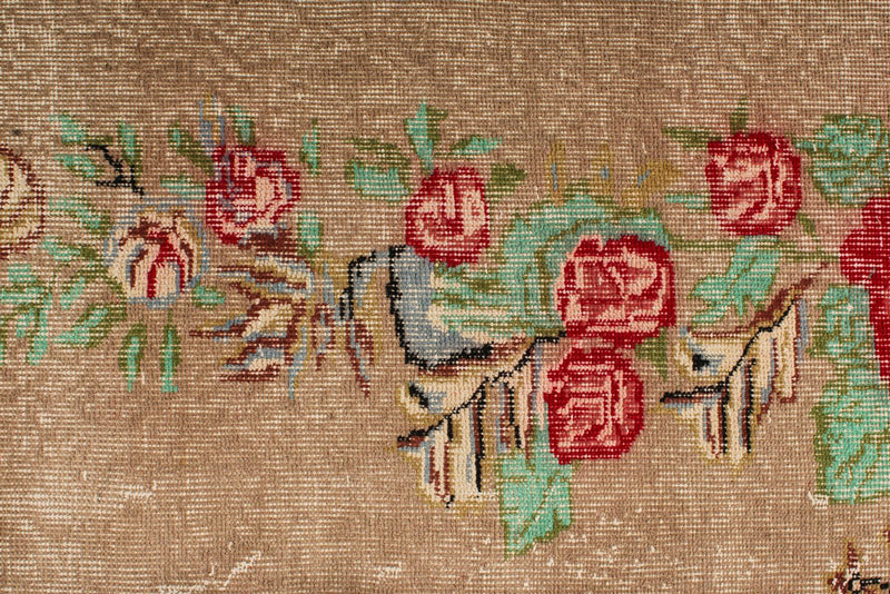 6x10 Light Brown and Red Turkish Anatolian Rug