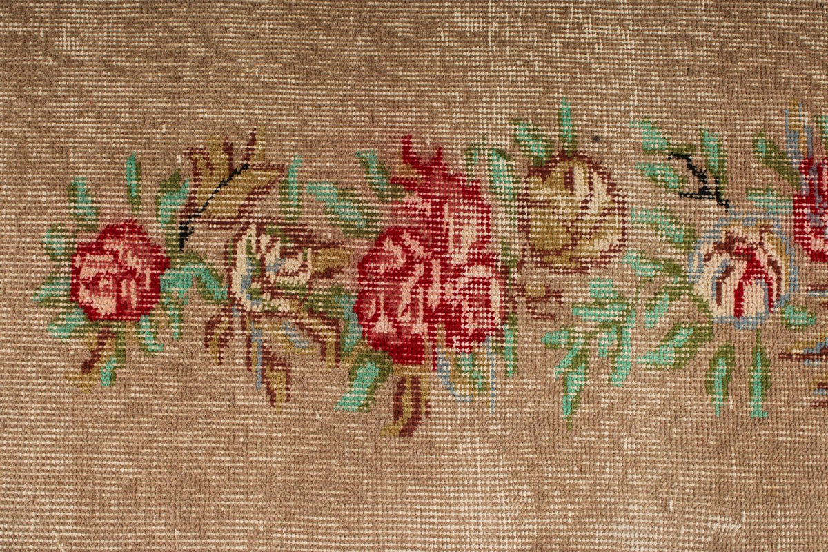 6x10 Light Brown and Red Turkish Anatolian Rug