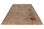 6x10 Light Brown and Red Turkish Anatolian Rug