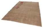 6x10 Light Brown and Red Turkish Anatolian Rug