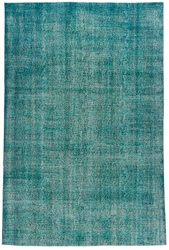 7x11 Blue and Turquoıse Turkish Anatolian Rug