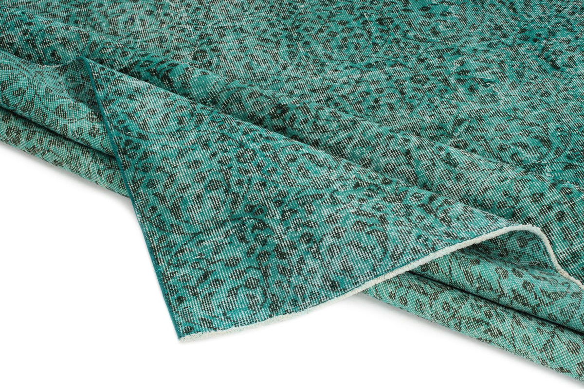 7x11 Blue and Turquoıse Turkish Anatolian Rug
