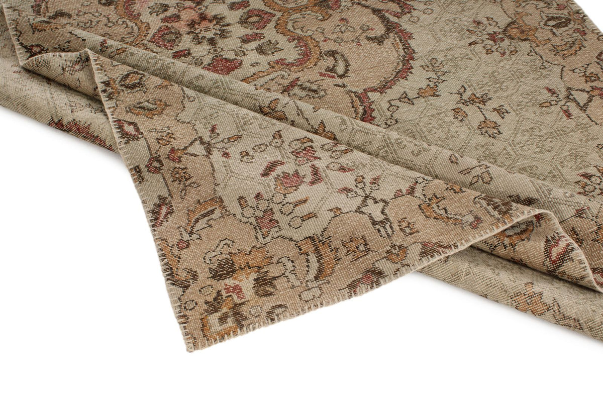 6x10 Light Brown and Brown Turkish Anatolian Rug