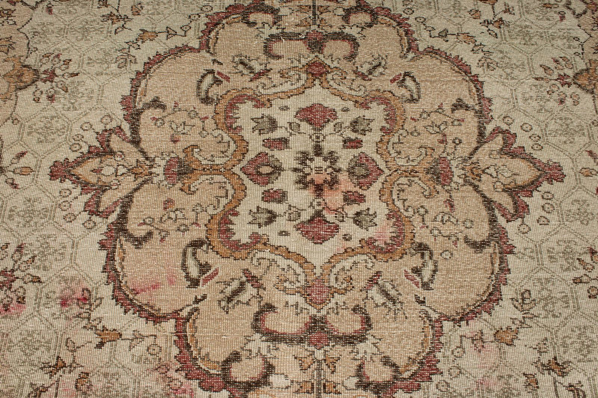 6x10 Light Brown and Brown Turkish Anatolian Rug