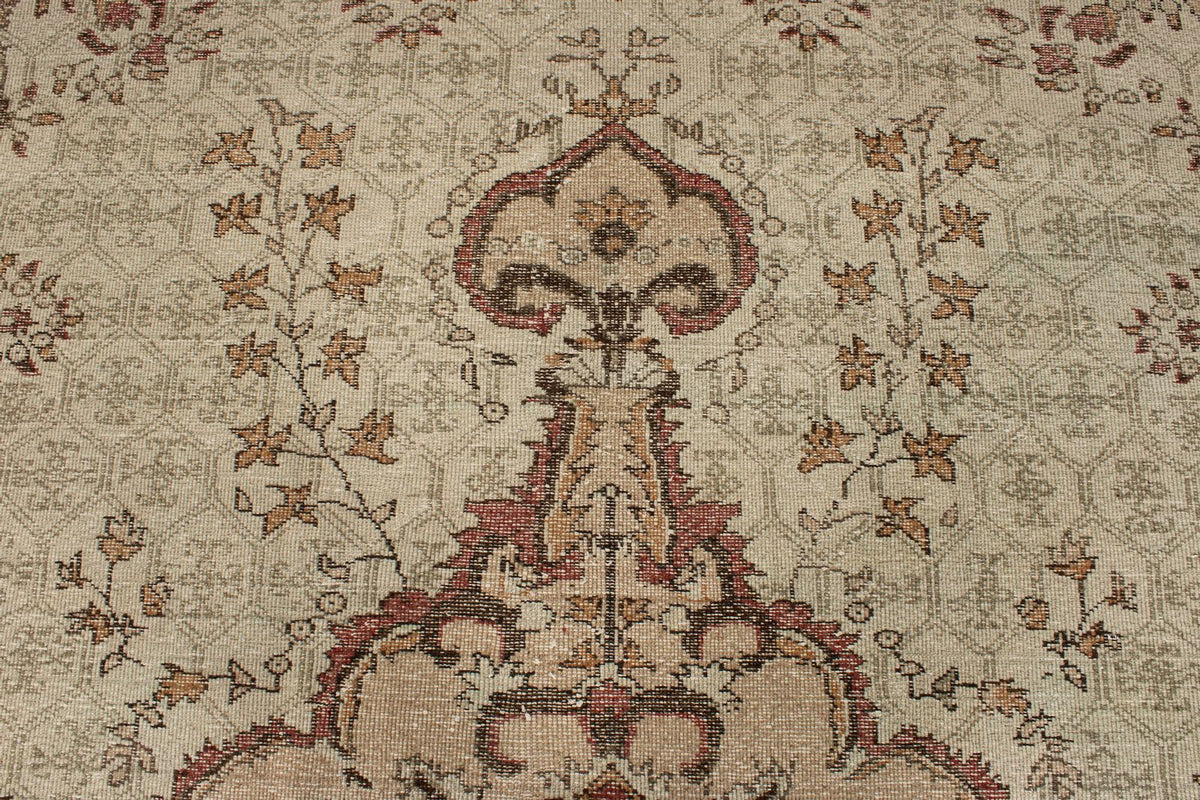 6x10 Light Brown and Brown Turkish Anatolian Rug