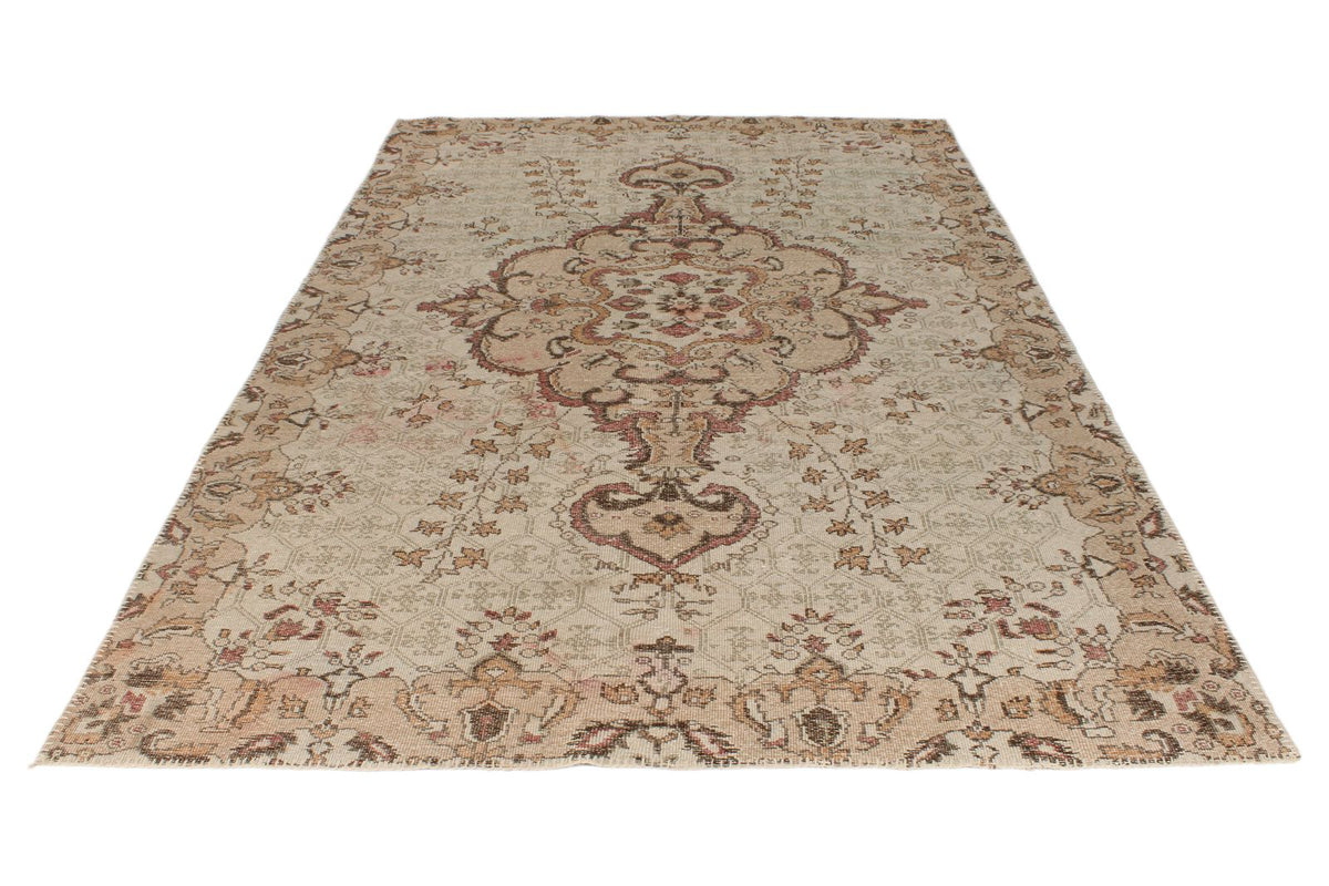 6x10 Light Brown and Brown Turkish Anatolian Rug