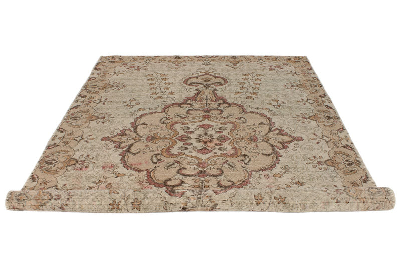 6x10 Light Brown and Brown Turkish Anatolian Rug