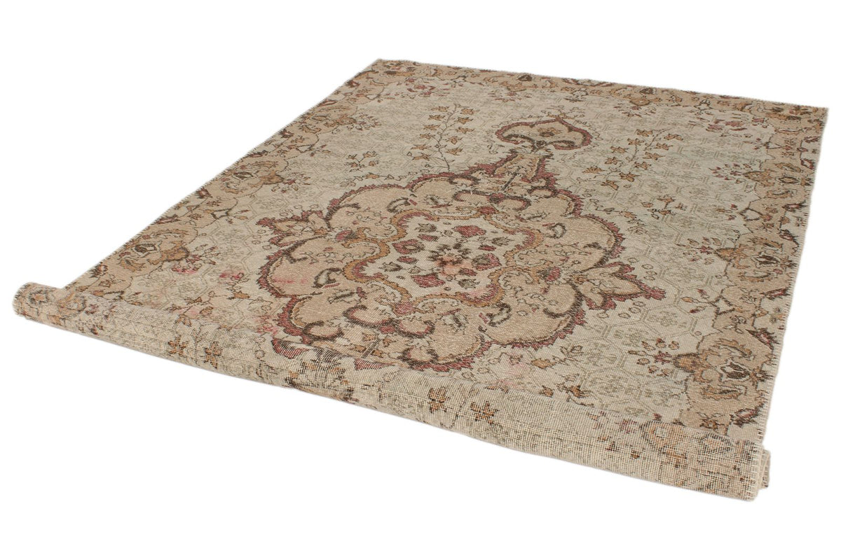 6x10 Light Brown and Brown Turkish Anatolian Rug