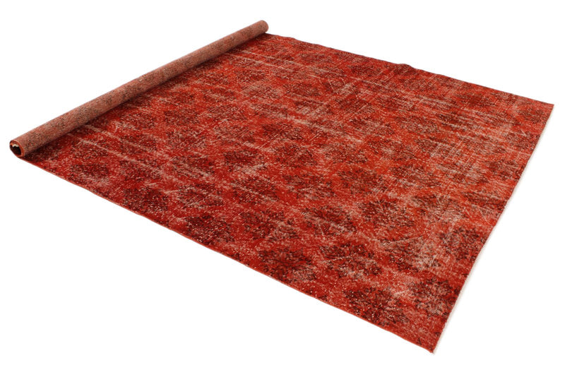 7x10 Orange and Brown Turkish Anatolian Rug