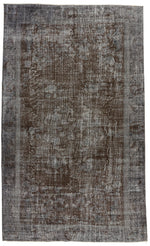 6x10 Brown and Gray Turkish Anatolian Rug