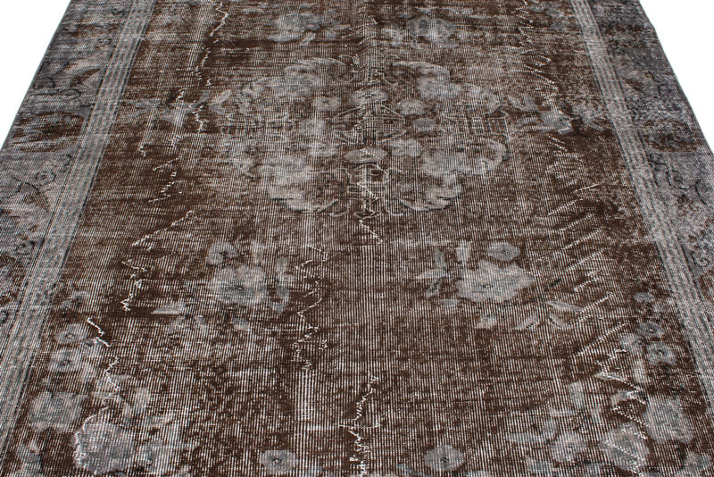 6x10 Brown and Gray Turkish Anatolian Rug