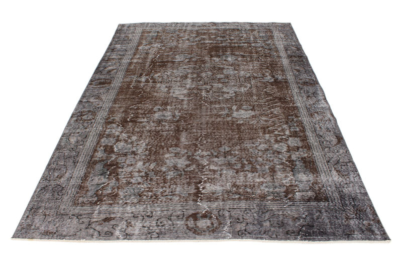 6x10 Brown and Gray Turkish Anatolian Rug