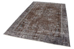 6x10 Brown and Gray Turkish Anatolian Rug