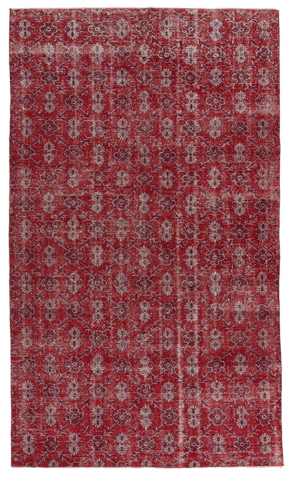 6x11 Red and Multicolor Turkish Anatolian Rug