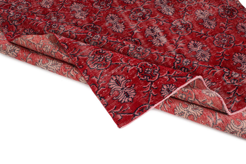 6x11 Red and Multicolor Turkish Anatolian Rug