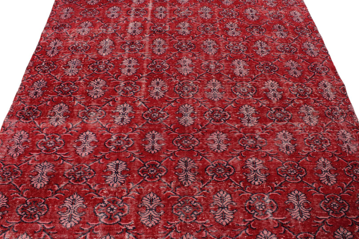 6x11 Red and Multicolor Turkish Anatolian Rug