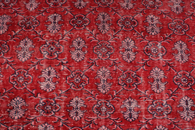 6x11 Red and Multicolor Turkish Anatolian Rug