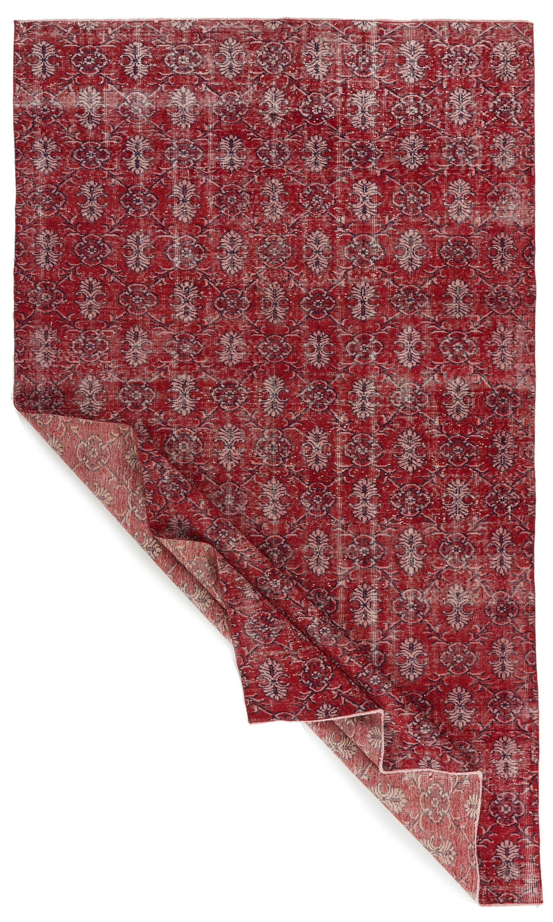 6x11 Red and Multicolor Turkish Anatolian Rug