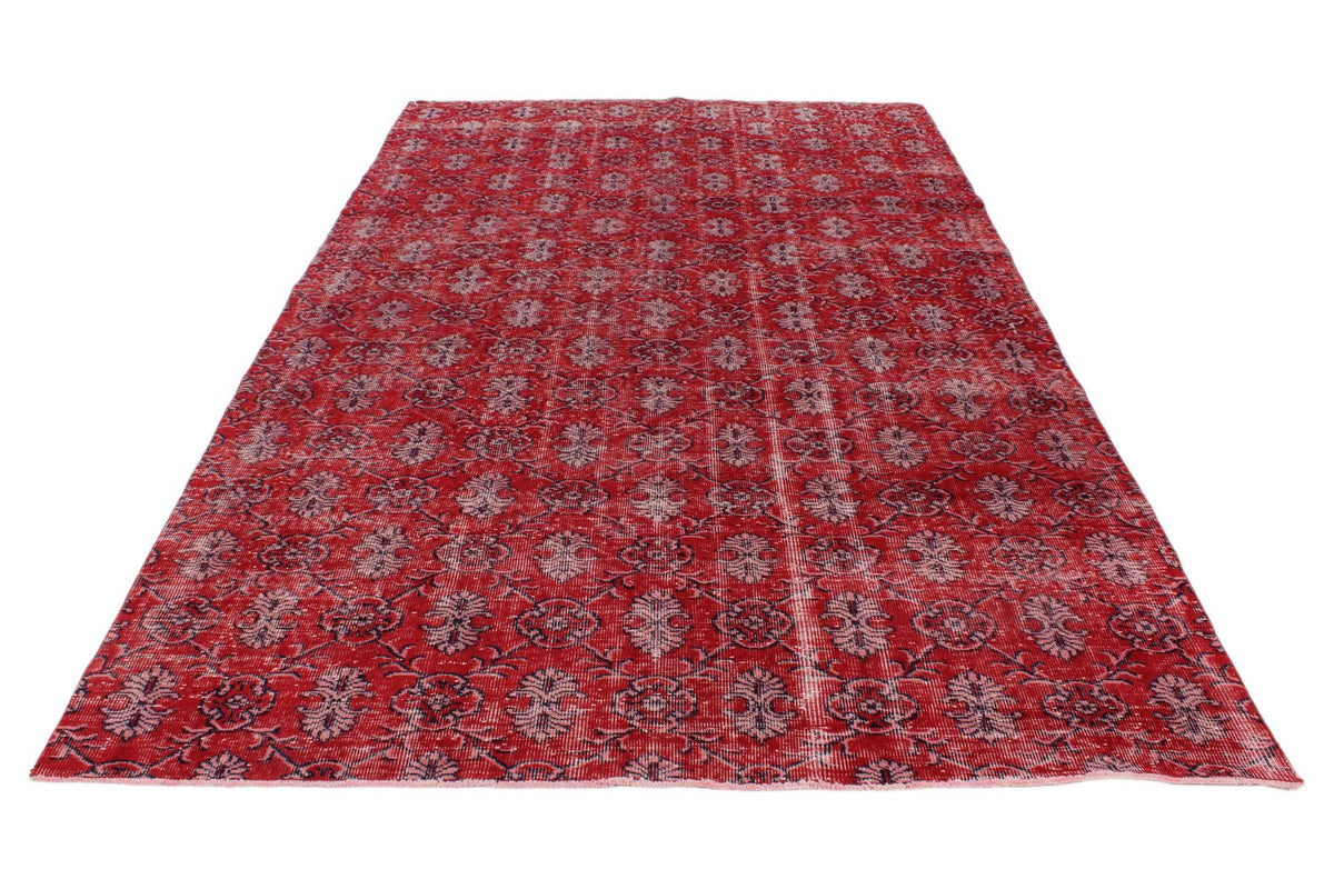 6x11 Red and Multicolor Turkish Anatolian Rug