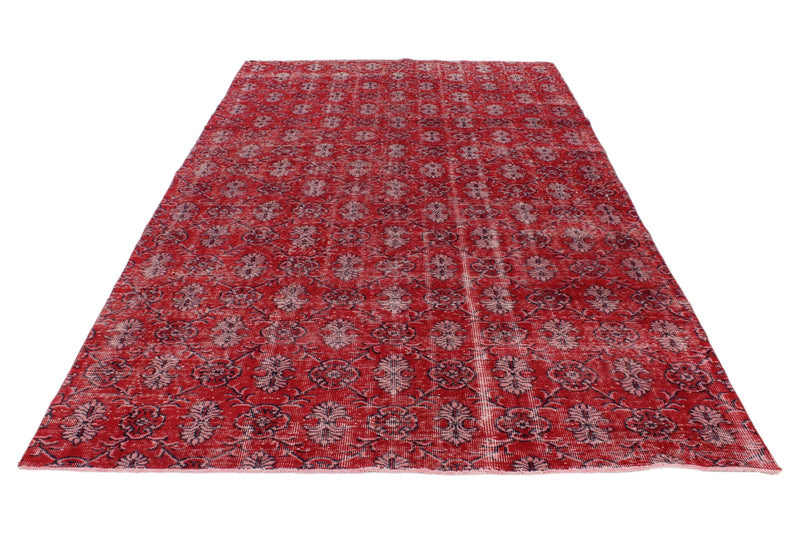 6x11 Red and Multicolor Turkish Anatolian Rug