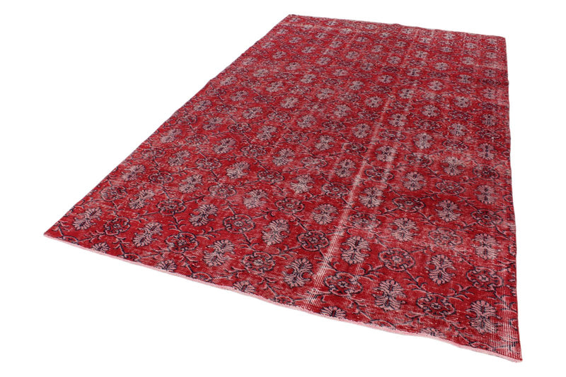 6x11 Red and Multicolor Turkish Anatolian Rug