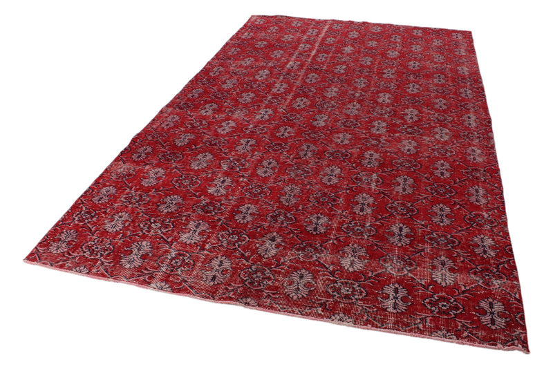 6x11 Red and Multicolor Turkish Anatolian Rug