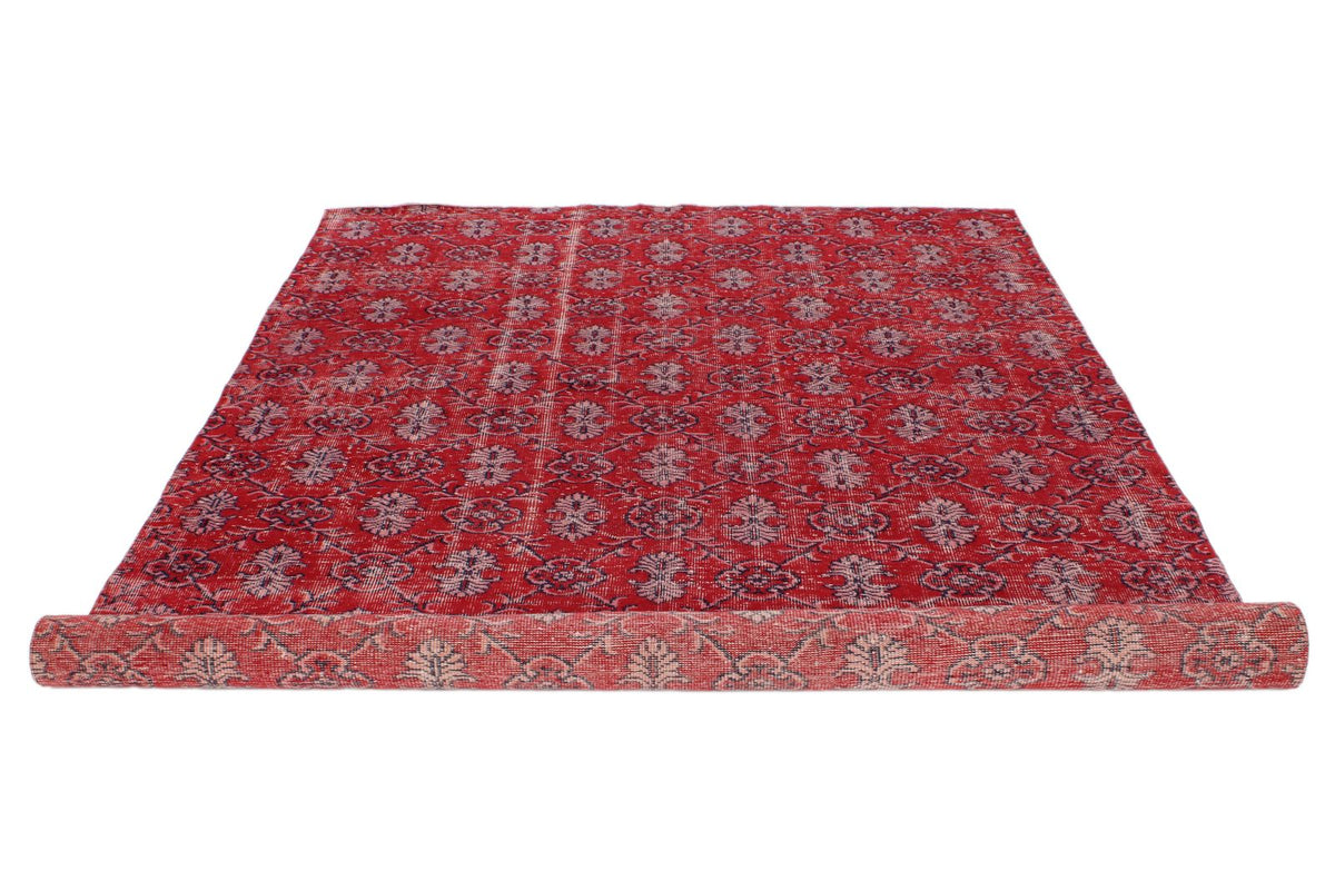 6x11 Red and Multicolor Turkish Anatolian Rug