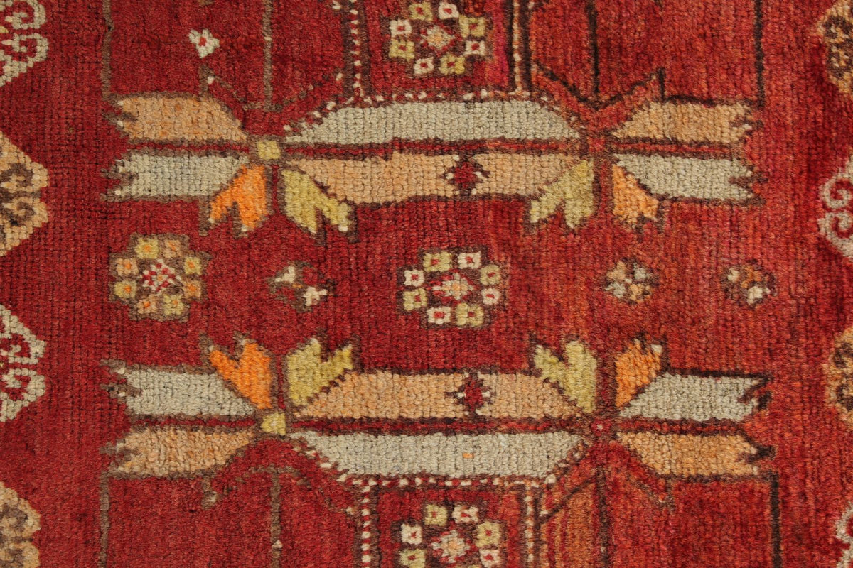3x9 Red and Gray Turkish Tribal Runner
