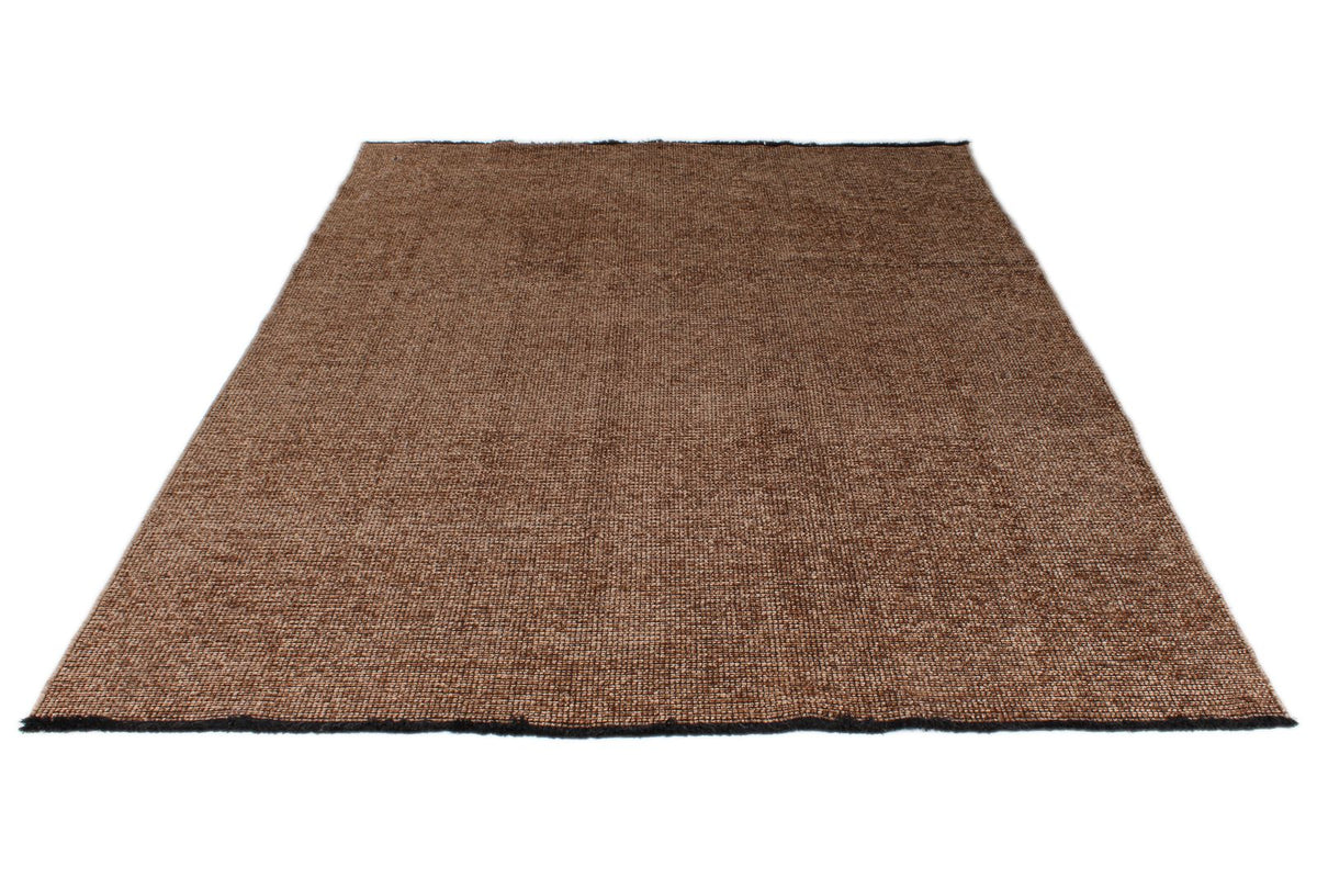 6x9 Light Brown and Brown Modern Contemporary Rug
