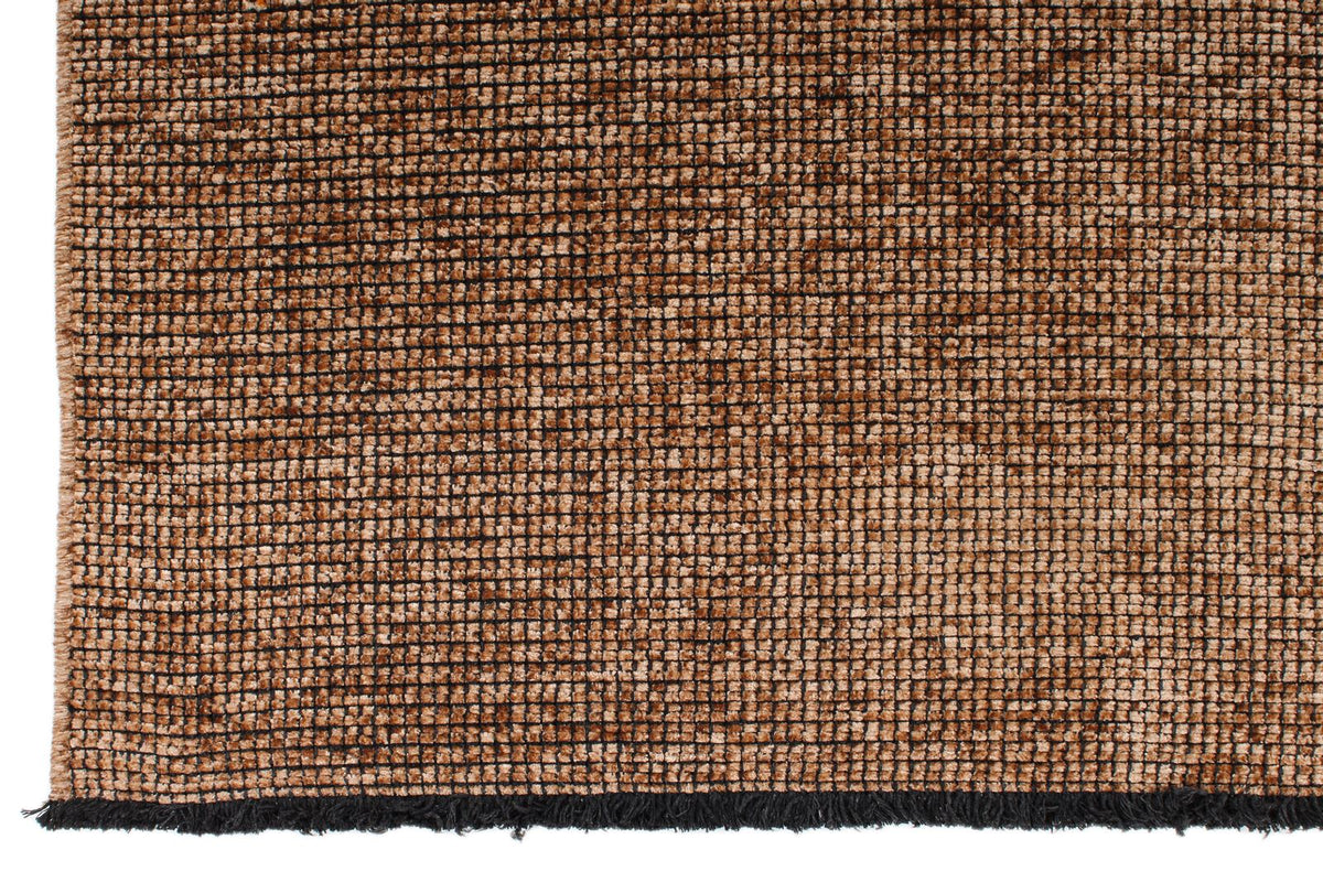 6x9 Light Brown and Brown Modern Contemporary Rug