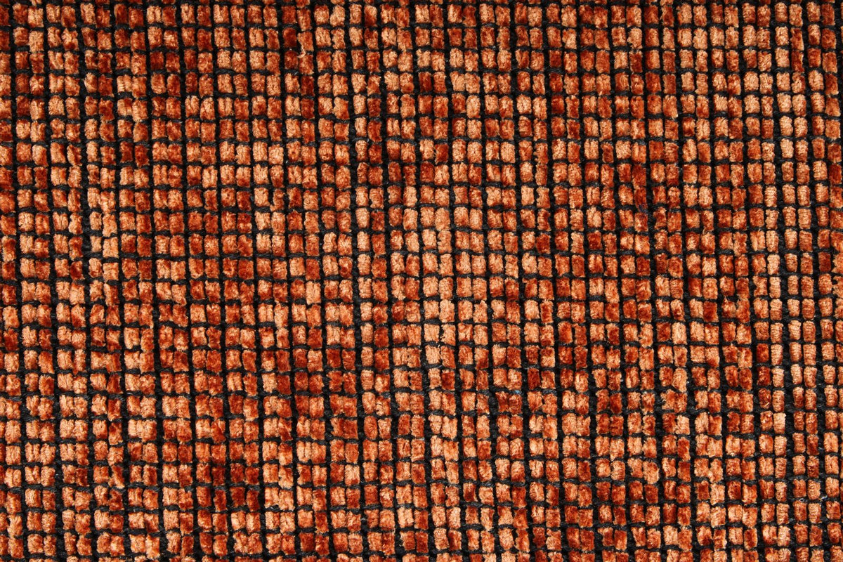 6x9 Dark Rust and Rust Modern Contemporary Rug