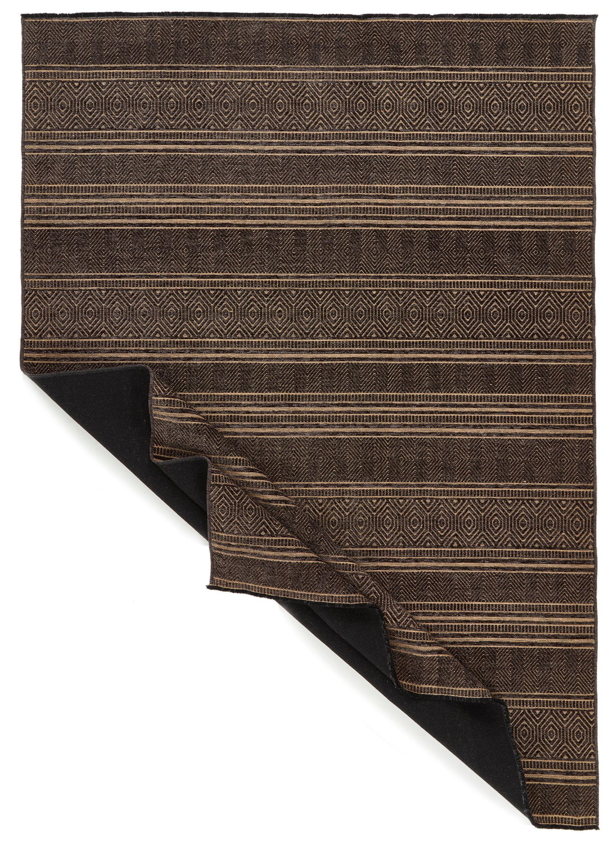 7x9 Black and Beige Modern Contemporary Rug