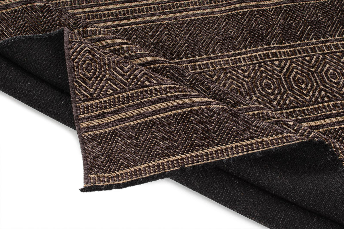 7x9 Black and Beige Modern Contemporary Rug