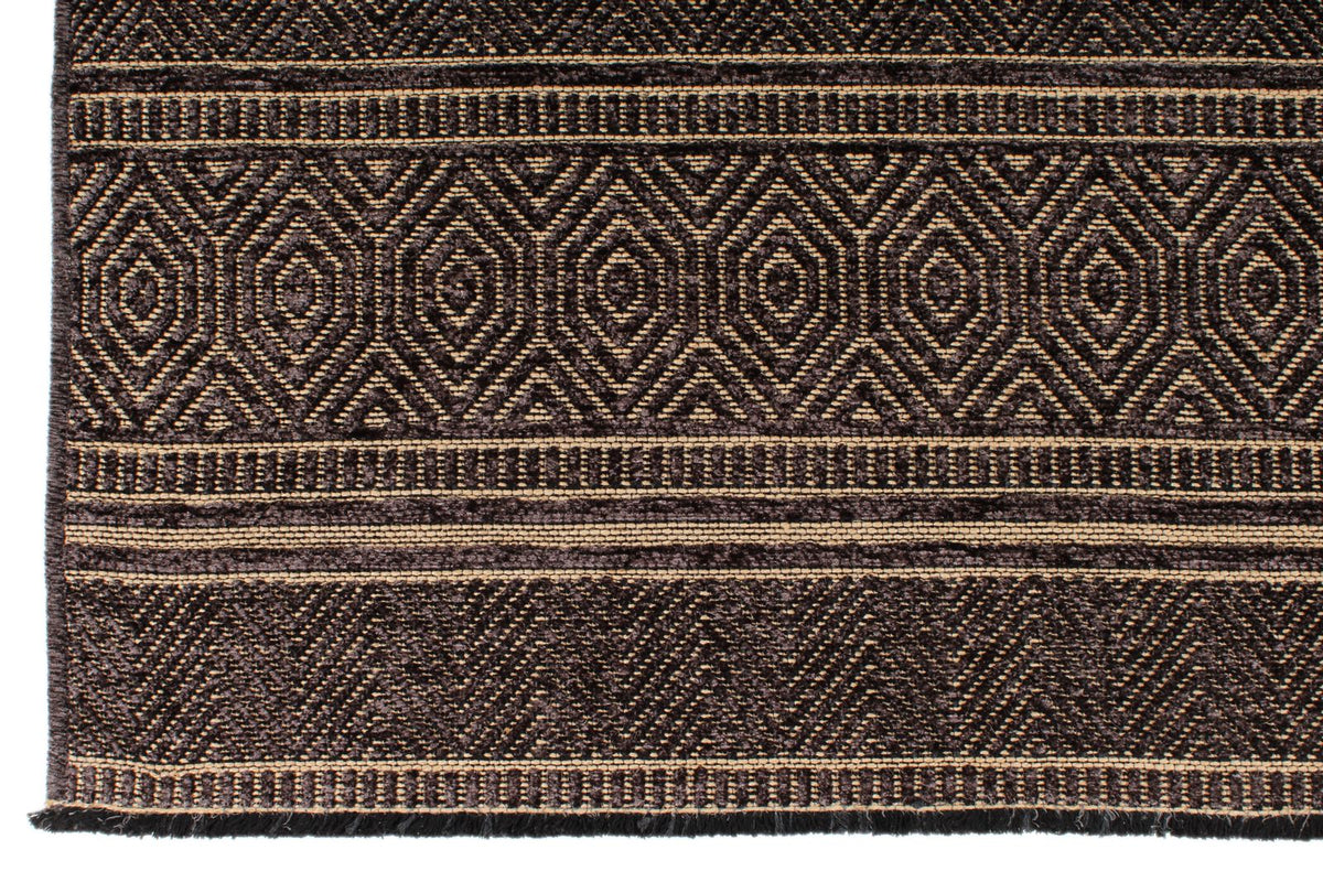 7x9 Black and Beige Modern Contemporary Rug