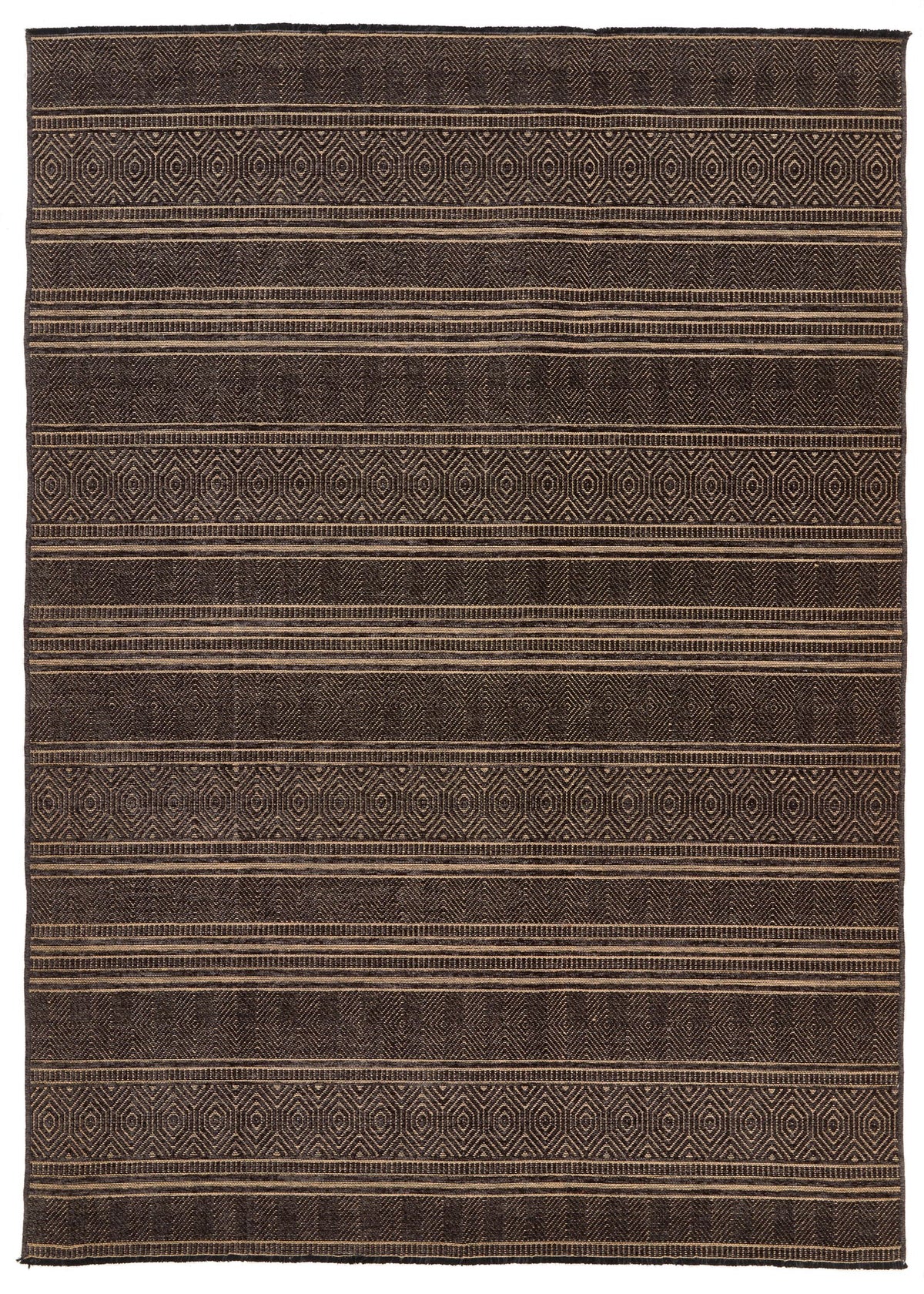 6x9 Light Brown and Brown Modern Contemporary Rug