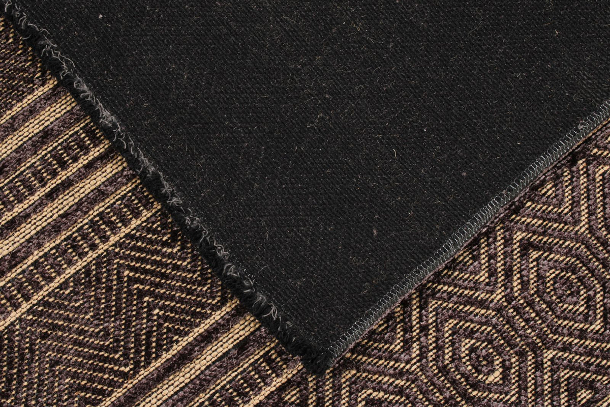 6x9 Light Brown and Brown Modern Contemporary Rug