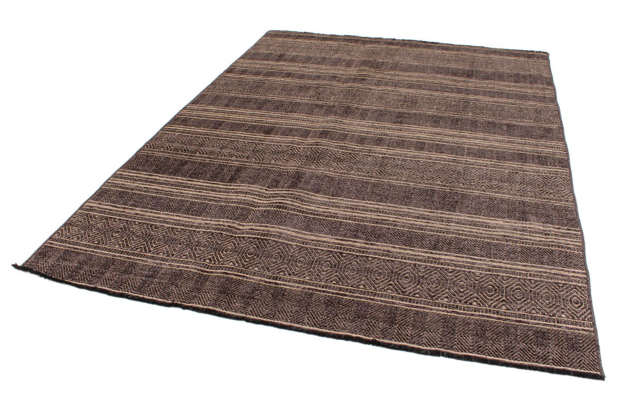 6x9 Light Brown and Brown Modern Contemporary Rug