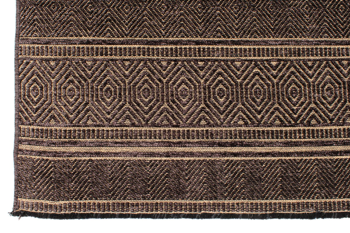 6x9 Light Brown and Brown Modern Contemporary Rug