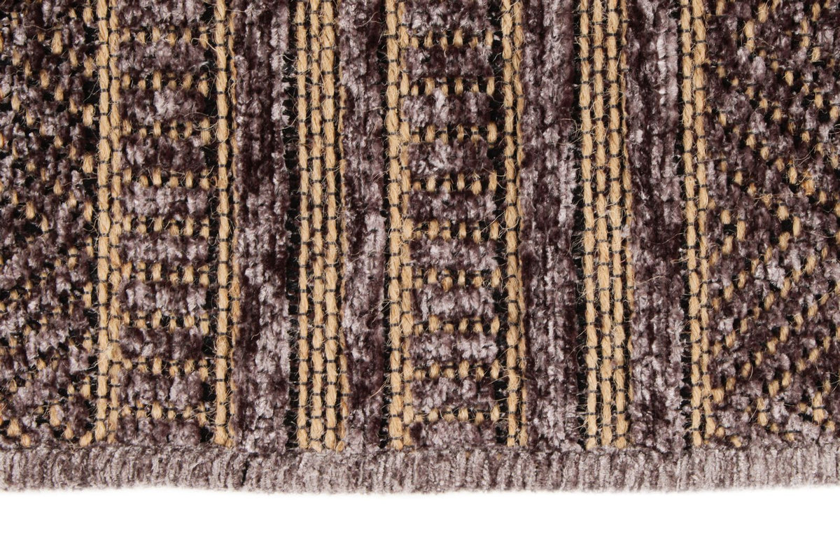 7x9 Light Brown and Brown Modern Contemporary Rug