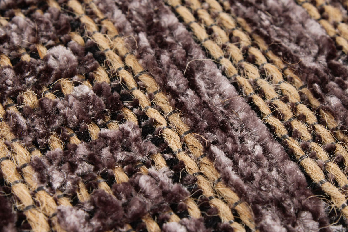 7x9 Light Brown and Brown Modern Contemporary Rug