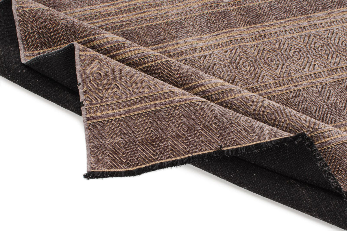 7x9 Light Brown and Brown Modern Contemporary Rug