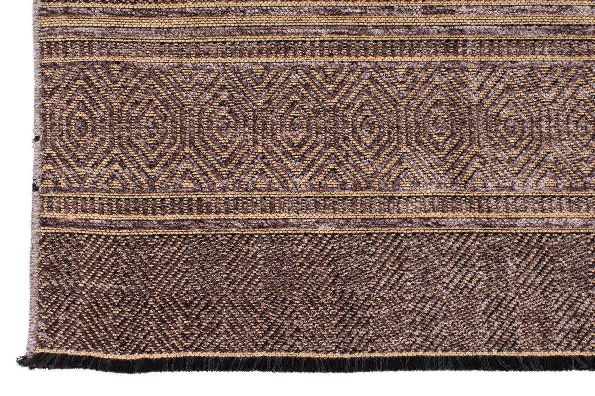 7x9 Light Brown and Brown Modern Contemporary Rug