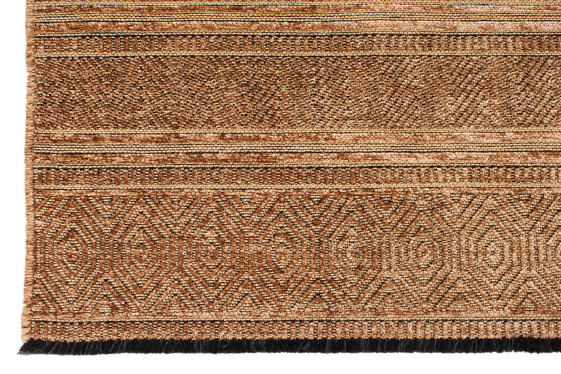 7x9 Light Brown and Brown Modern Contemporary Rug