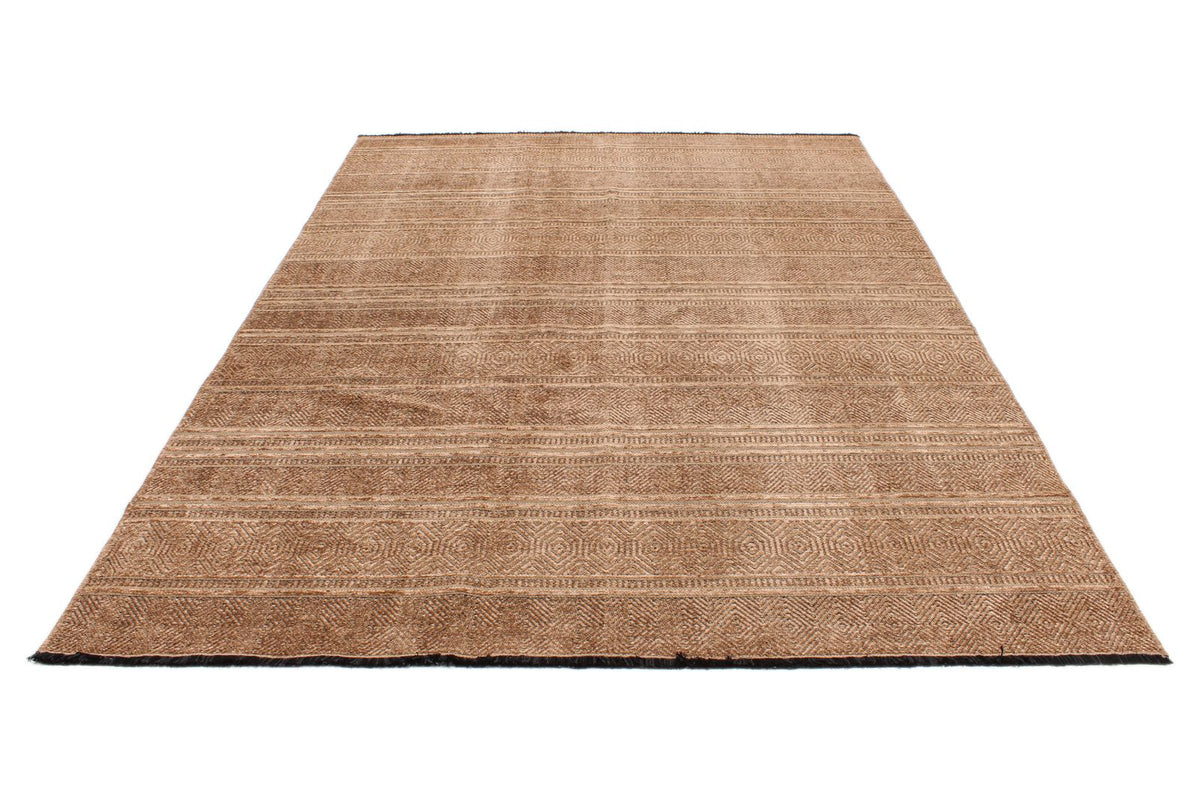 6x9 Beige and Brown Modern Contemporary Rug