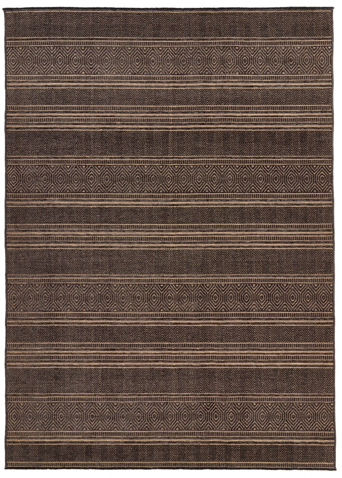 7x9 Light Brown and Brown Modern Contemporary Rug