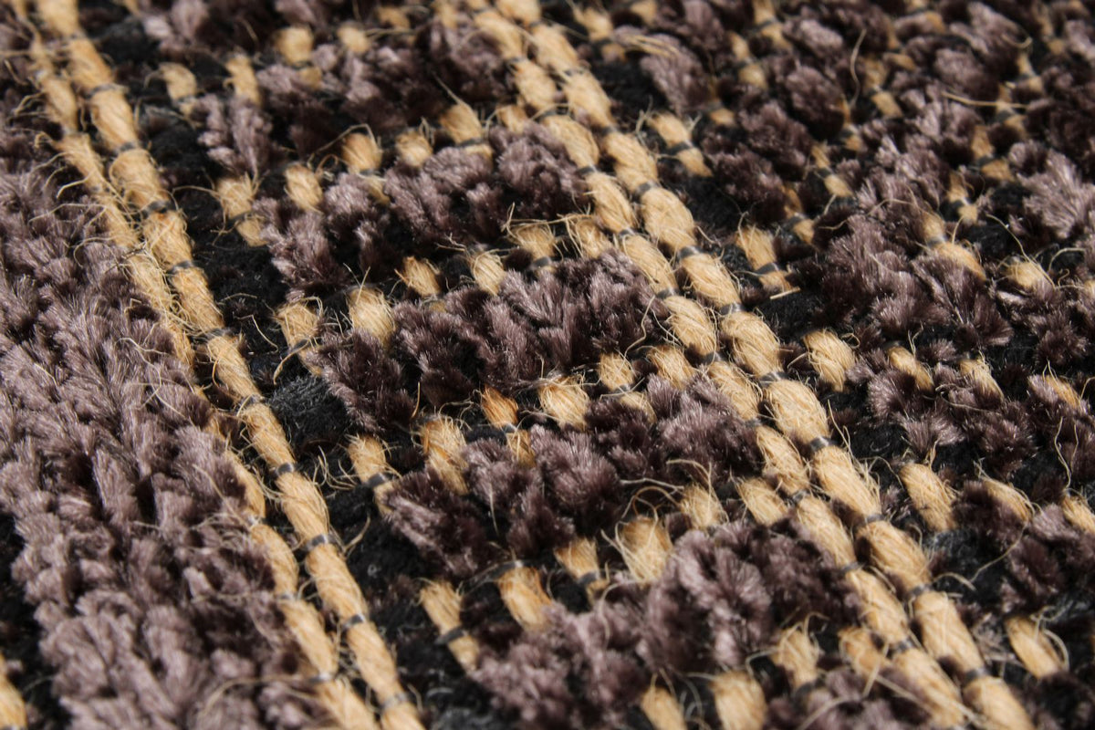7x9 Light Brown and Brown Modern Contemporary Rug
