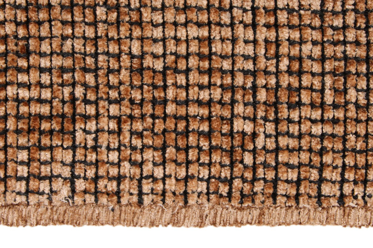 6x9 Light Brown and Brown Modern Contemporary Rug