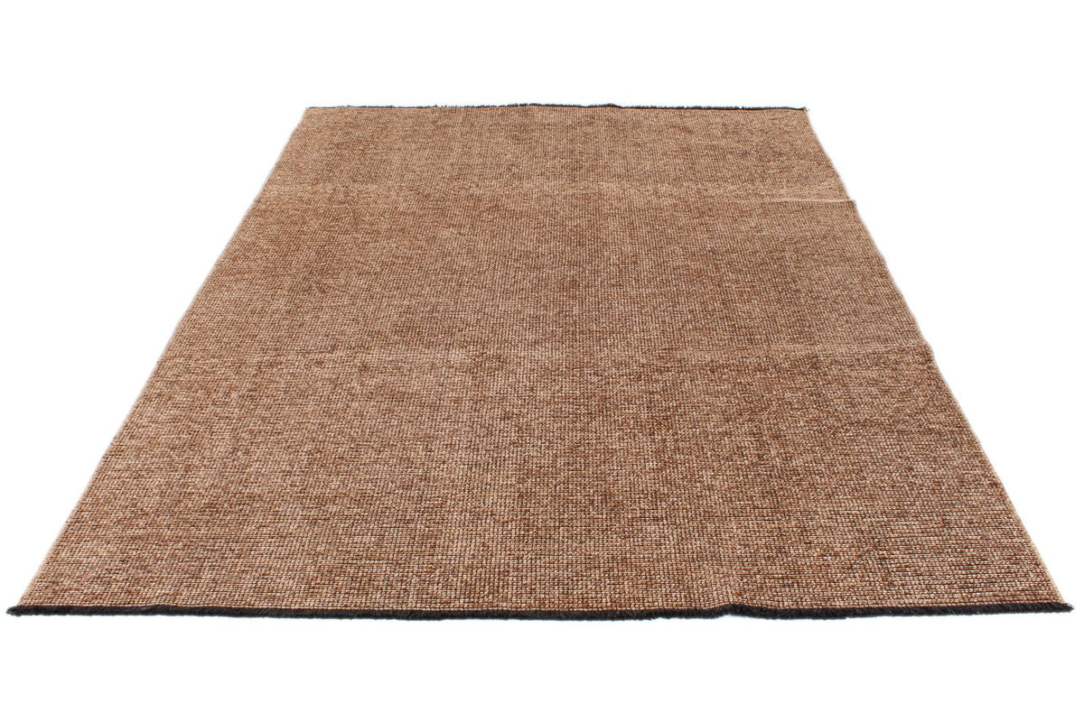 6x9 Light Brown and Brown Modern Contemporary Rug